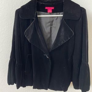 SUNNY LEIGH BLACK VELVET JACKET